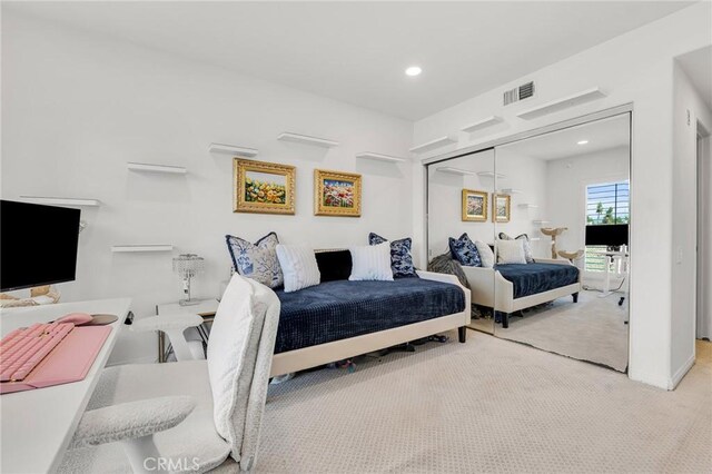5224 Zelzah Ave Unit 208, Encino, CA 91316 - bedroom featuring carpet floors, a closet, and recessed lighting