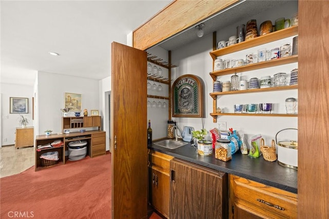 2912 Fragancia Ave, Hacienda Heights, CA 91745 - bar area featuring carpet and a sink