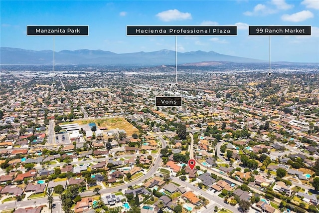 2912 Fragancia Ave, Hacienda Heights, CA 91745 - aerial view of property and surrounding area featuring a mountain backdrop