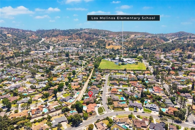 2912 Fragancia Ave, Hacienda Heights, CA 91745 - aerial view of property's location with a mountainous background