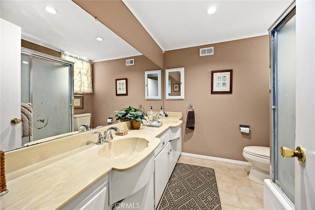 2912 Fragancia Ave, Hacienda Heights, CA 91745 - full bath featuring double vanity, tile patterned floors, and recessed lighting