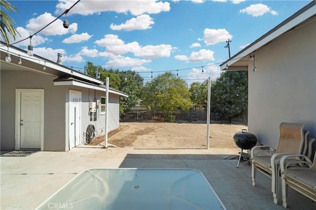 33 Miner St, Bakersfield, CA 93305 - view of swimming pool featuring a fenced backyard, area for grilling, and a patio