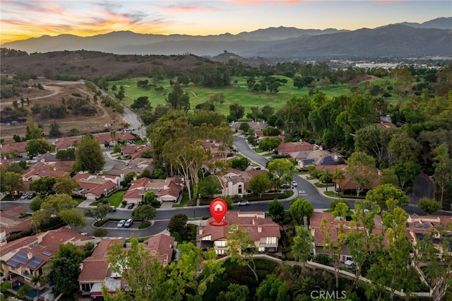 1610 Via Estrella, Pomona, CA 91768 - aerial overview of property's location featuring a mountain backdrop