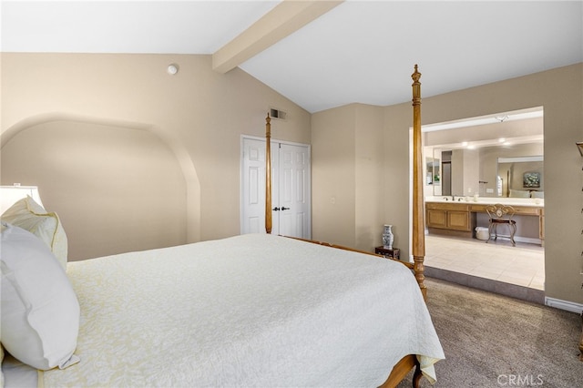 1610 Via Estrella, Pomona, CA 91768 - bedroom featuring connected bathroom and light colored carpet