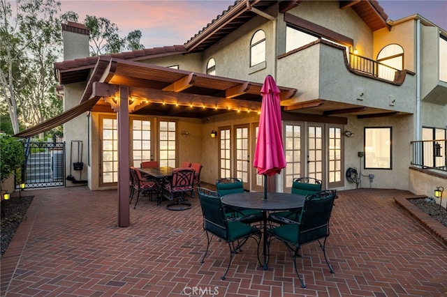 1610 Via Estrella, Pomona, CA 91768 - view of patio / terrace featuring french doors and outdoor dining space