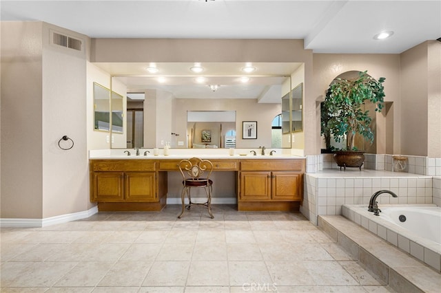 1610 Via Estrella, Pomona, CA 91768 - full bath with double vanity and a bath