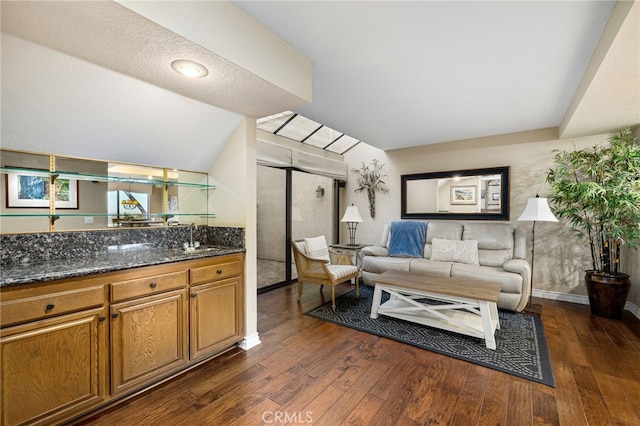 1610 Via Estrella, Pomona, CA 91768 - living room with dark wood finished floors and baseboards