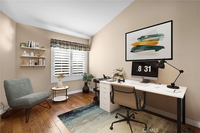 1610 Via Estrella, Pomona, CA 91768 - office area with wood finished floors and vaulted ceiling