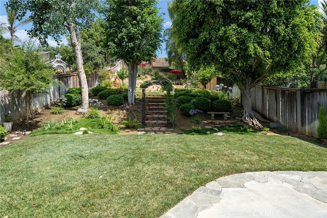 3705 Cypress Ln, Yorba Linda, CA 92886 - fenced backyard featuring stairway