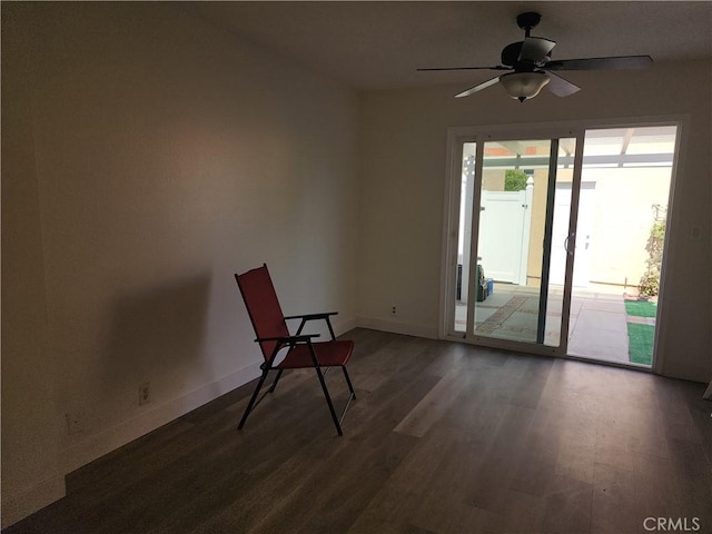17077 Los Modelos St, Fountain Valley, CA 92708 - unfurnished room featuring dark wood-style flooring and a ceiling fan