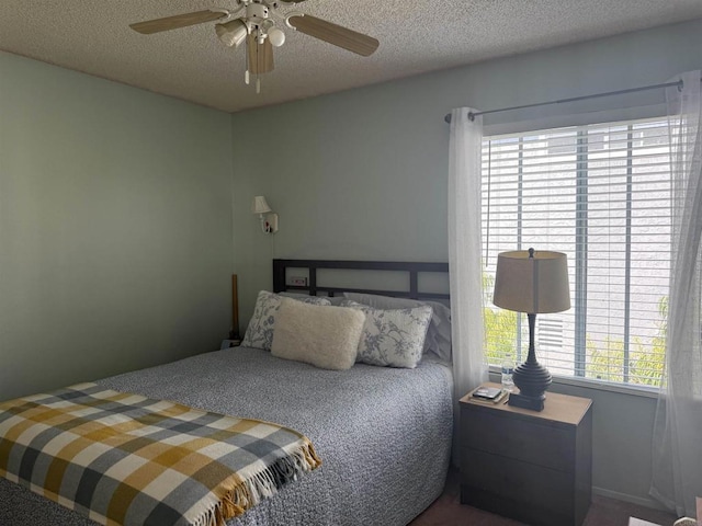 1826 Via Cuarto, Oceanside, CA 92056 - bedroom with a textured ceiling and a ceiling fan