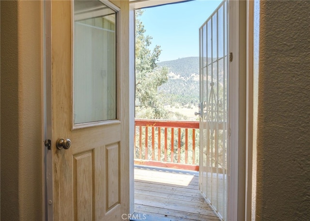1324 Pinetree Dr, Frazier Park, CA 93225 - doorway featuring healthy amount of natural light and a mountain view