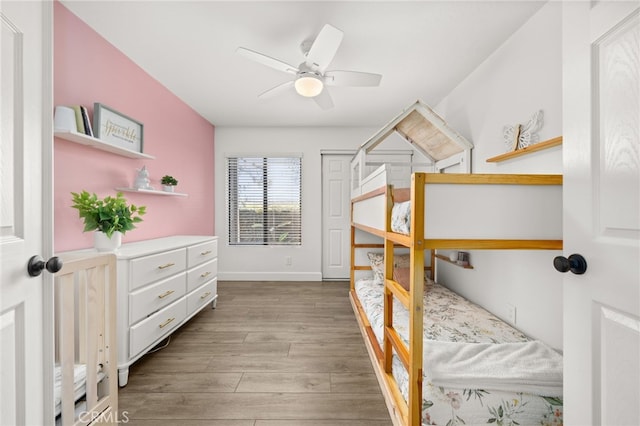 45 Bramble Ln Unit 109, Aliso Viejo, CA 92656 - bedroom with wood finished floors and ceiling fan