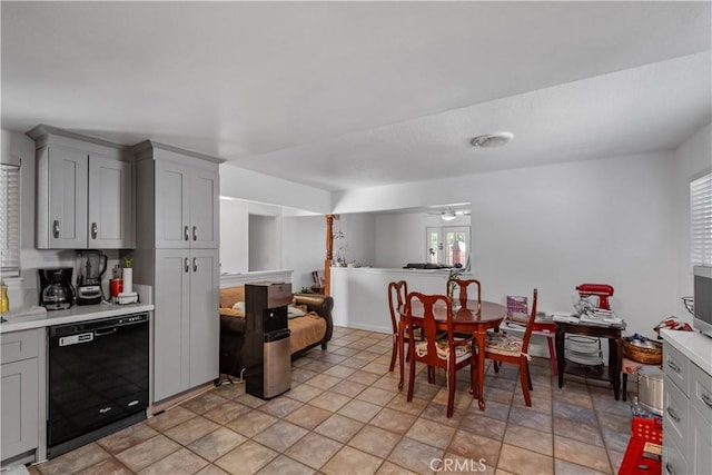 1062 Golden Rain St, Upland, CA 91786 - dining room with stone finish floors and a ceiling fan