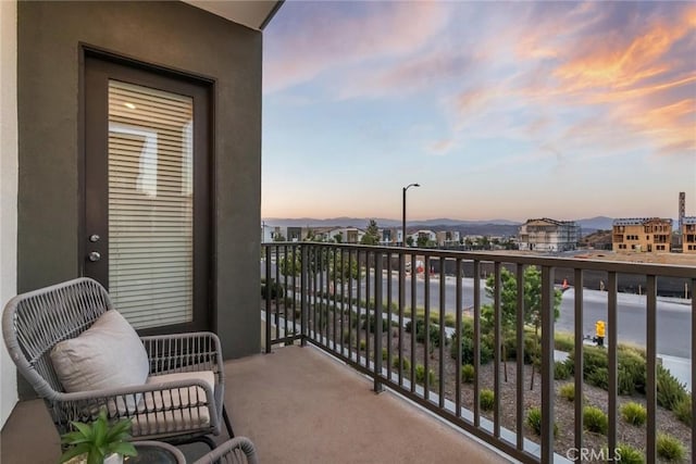 27554 Sparrow Ct, Valencia, CA 91381 - view of balcony at dusk