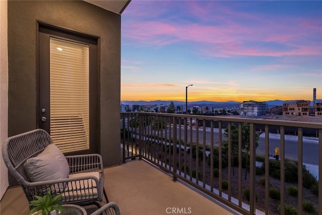 27554 Sparrow Ct, Valencia, CA 91381 - view of balcony at dusk