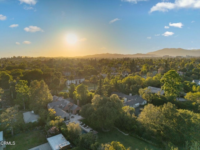 1370 Hillcrest Ave, Pasadena, CA 91106 - aerial view of property's location with a mountain backdrop