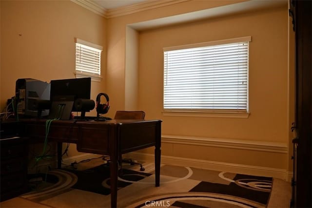 31 Alta St Unit A, Arcadia, CA 91006 - home office featuring crown molding and baseboards