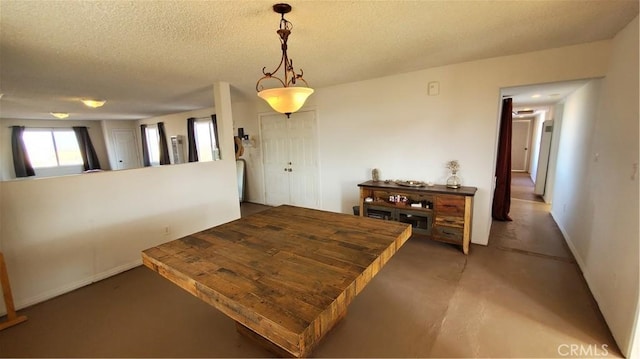 1729 N Deer Trl, Landers, CA 92285 - dining room with a textured ceiling and carpet flooring