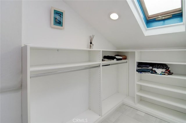 17072 5th St Unit A, Sunset Beach, CA 90742 - walk in closet with vaulted ceiling and a skylight