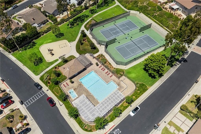 2260 Ardemore Dr, Fullerton, CA 92833 - aerial view of a pool