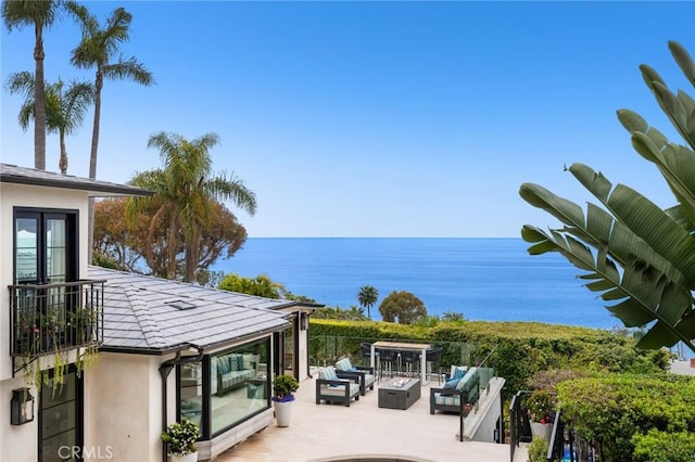 2570 Queda Way, Laguna Beach, CA 92651 - water view featuring a fire pit