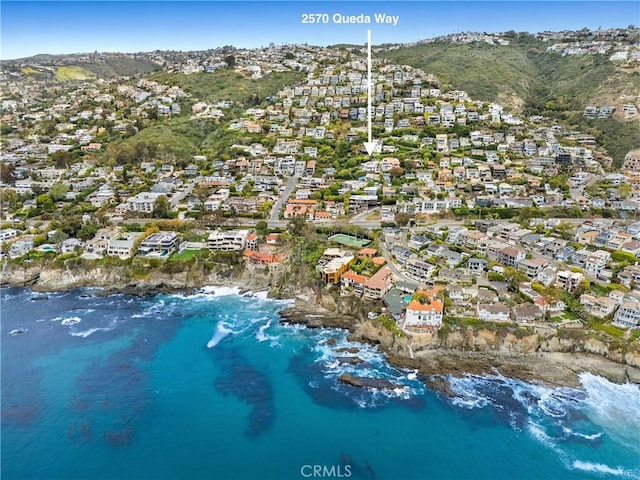 2570 Queda Way, Laguna Beach, CA 92651 - aerial view of residential area with a water and mountain view