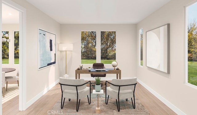 2064 E Pearl St, Encinitas, CA 92024 - dining space with light wood finished floors, plenty of natural light, and an office area