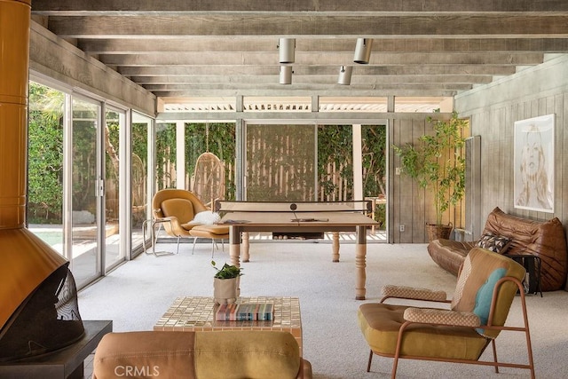 2443 Windward Ln, Newport Beach, CA 92660 - sunroom with beam ceiling