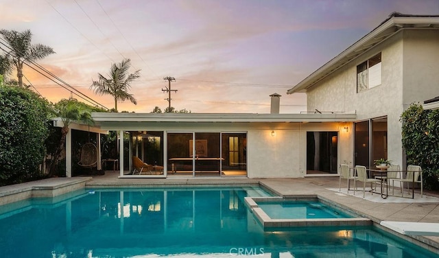 2443 Windward Ln, Newport Beach, CA 92660 - view of pool featuring a pool with connected hot tub and a patio