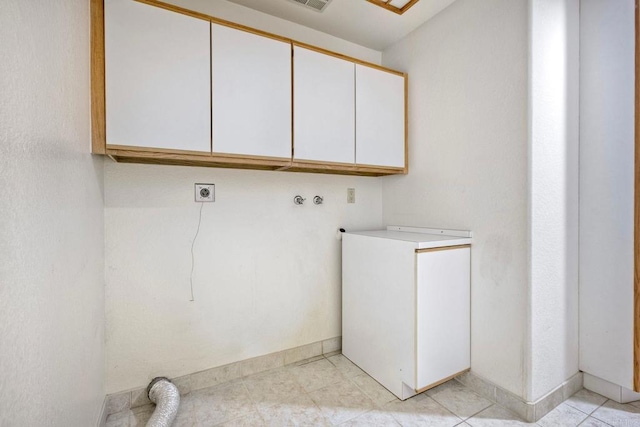 61 Via Larga Vis, Bonsall, CA 92003 - washroom with electric dryer hookup, cabinet space, washer hookup, and light tile patterned flooring