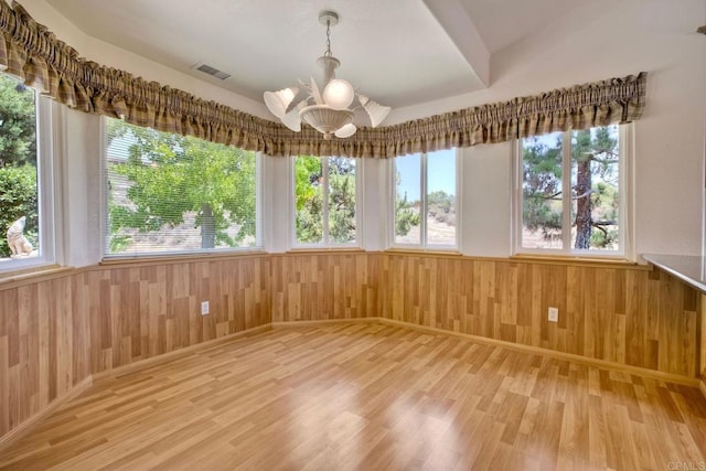 61 Via Larga Vis, Bonsall, CA 92003 - unfurnished sunroom with a chandelier and plenty of natural light