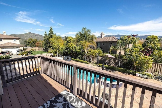 2856 Falling Waters Ct, Chula Vista, CA 91915 - deck featuring a mountain view