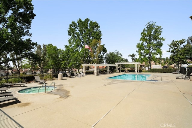 1336 Granada St, Upland, CA 91784 - community pool with a pergola, a hot tub, and a patio