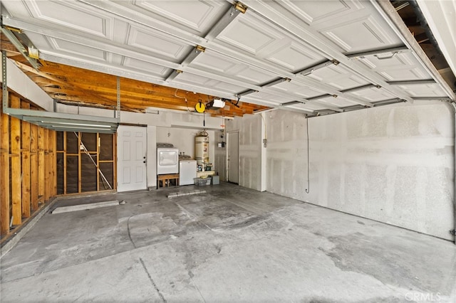 1336 Granada St, Upland, CA 91784 - garage with washer / dryer, secured water heater, and refrigerator