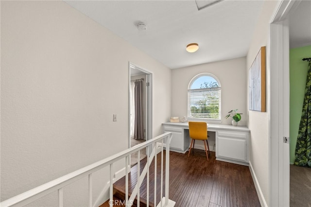 1336 Granada St, Upland, CA 91784 - home office with built in desk and dark wood finished floors
