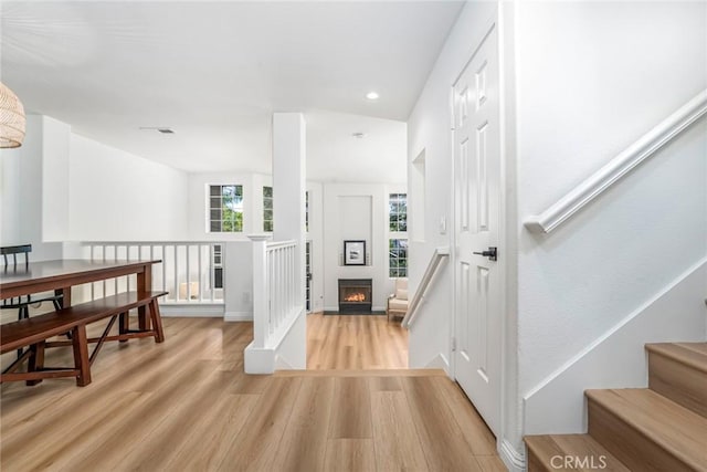 33144 Ocean Rdg, Dana Point, CA 92629 - foyer entrance featuring light wood-style floors, recessed lighting, and stairs