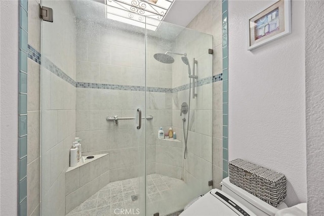 513 N Chandler Ave Unit E, Monterey Park, CA 91754 - full bath with a stall shower and a textured wall