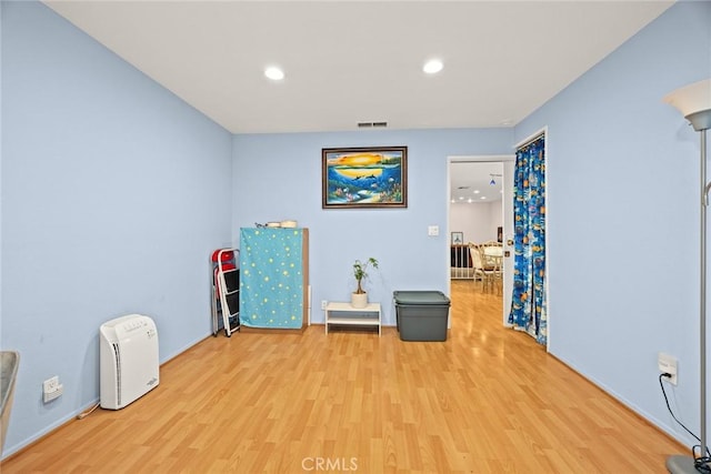 513 N Chandler Ave Unit E, Monterey Park, CA 91754 - miscellaneous room featuring light wood-type flooring and recessed lighting