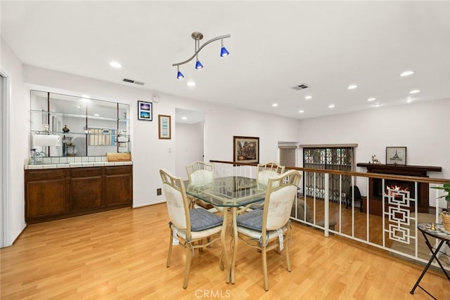 513 N Chandler Ave Unit E, Monterey Park, CA 91754 - dining area featuring light wood-style flooring and recessed lighting