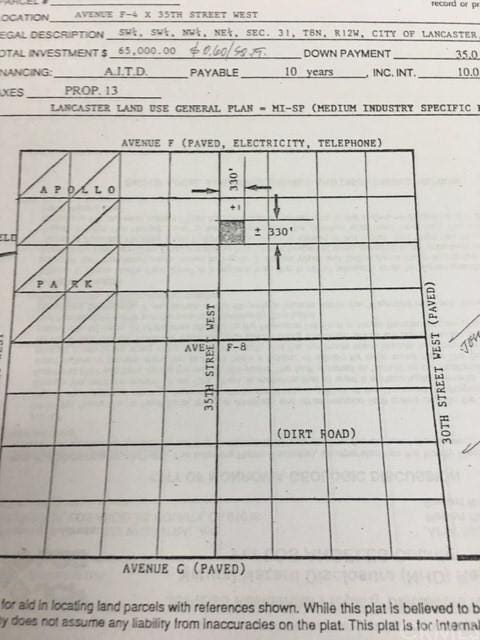 10 30th St W, Lancaster CA, 93536 land for sale