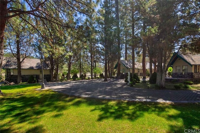 view of front of house with a front lawn