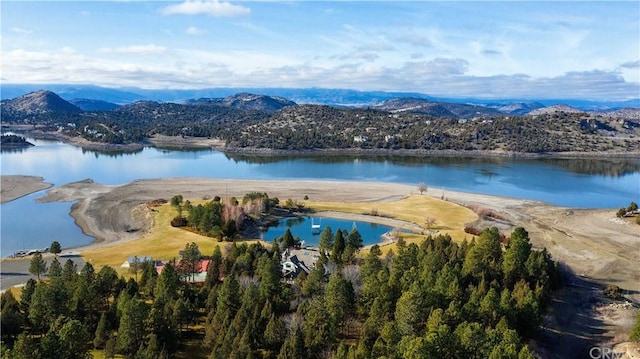 property view of water with a mountain view