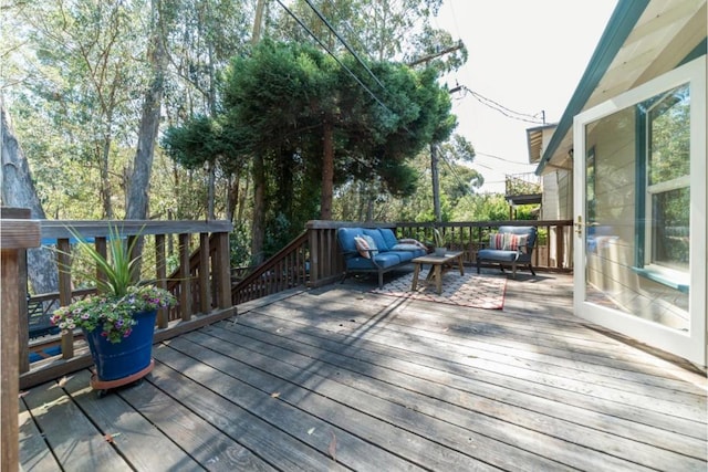 deck featuring an outdoor hangout area