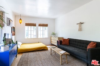 living room featuring light wood-type flooring