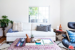 living room featuring hardwood / wood-style flooring