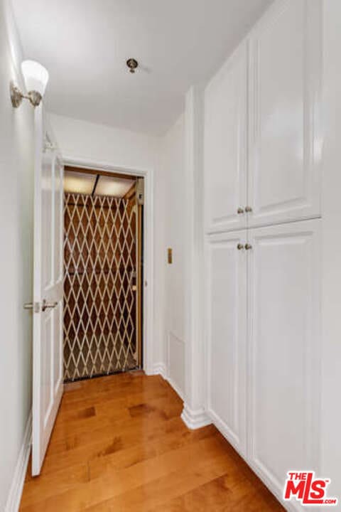 interior space with light wood-type flooring