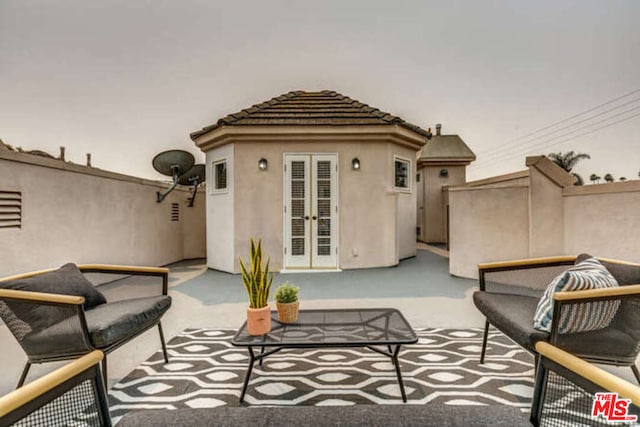 view of patio with french doors