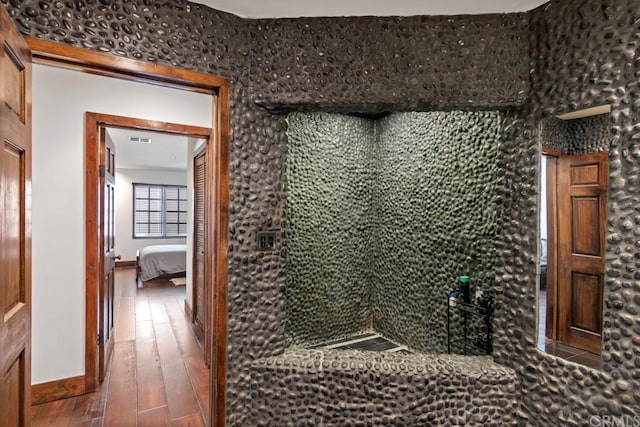 bathroom featuring hardwood / wood-style flooring