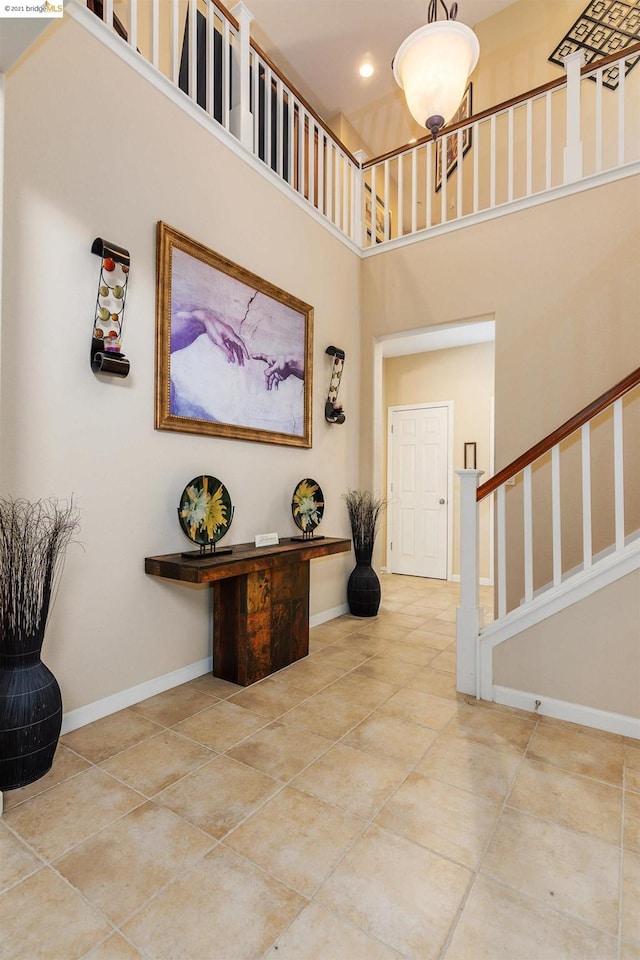 view of tiled entryway